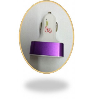 Emaan- 4-in-1 USB Car Adapter - PURPLE